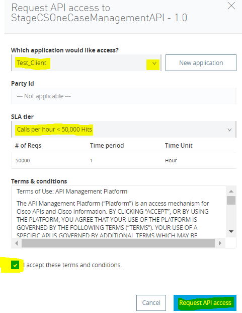 CSOneCaseManagementAPI - Existing Application