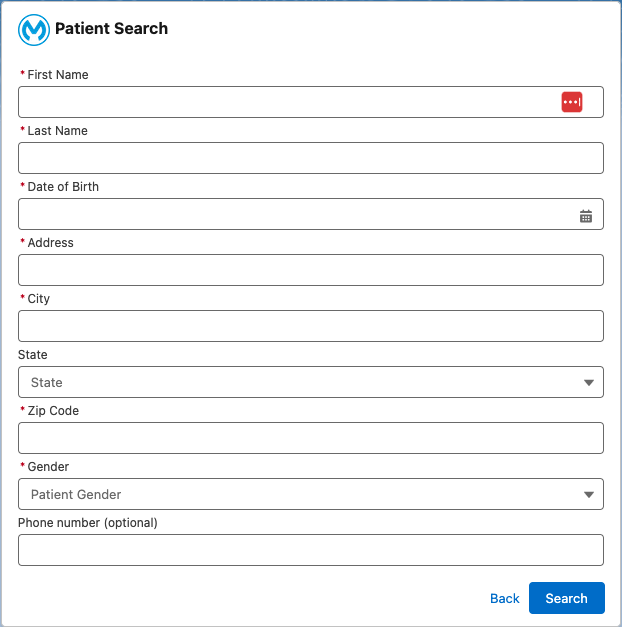 QHIN Patient Search Form